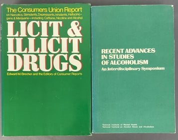 Alcoholism & Drug Abuse Books Set of Two Recent Advances in Studies of Alcoholism by the National