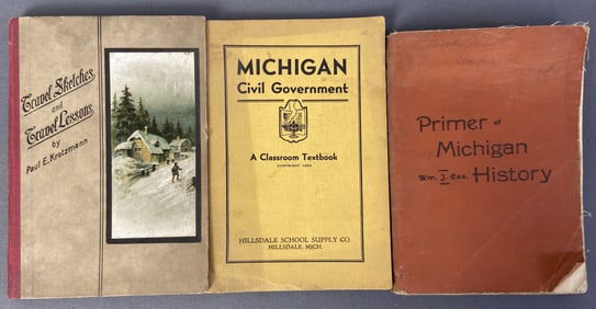 Vintage Michigan Books Set of Three Michigan Civil Government published by Hillsdale School Supply,