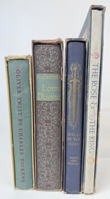 Vintage Hardcover Slipcase Book Lot Dickens Tennyson. Please refer to photos for titles, publication