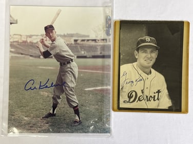 Al Kaline George Lee Detroit Tigers Signed Photos Two Autographed pictures. Al Kaline 8 x 10 inches