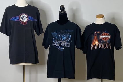 Vintage Harley Davidson T Shirts TX MI FL Three Harley Davidson t shirts, size large. Shirts come