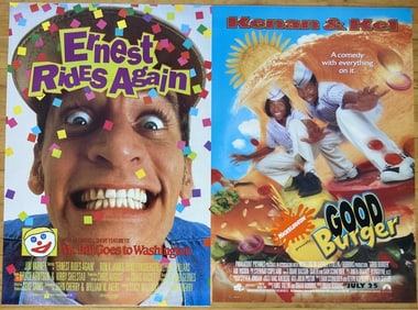 Vintage Family Comedy Movie Posters Set of Two One sheet double sided movie posters for Ernest Rides