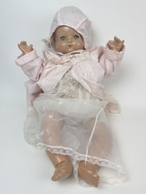 Vintage Efannbee Doll 25 inches tall. Some chips and cracking. See photos.