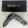 Evatac Tactical Knife Pair One is still in packaging. 4.5 inch blade. 4.5 inch handle.