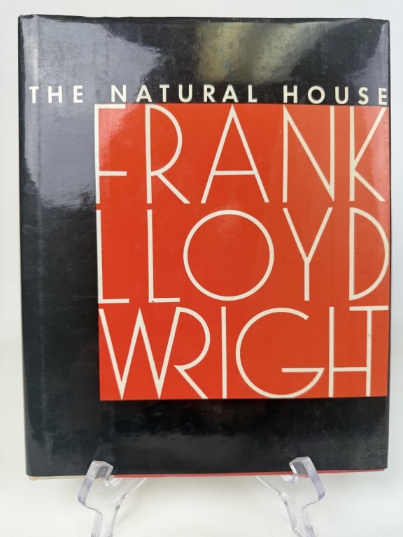 The Natural House Frank Lloyd Wright 1954 Hardcover with dust jacket. Some shelf wear and sun fading (1 of 5)