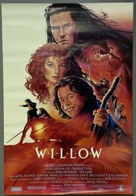 Vintage 1988 Willow Movie Poster Val Kilmer Poster measures 27 x 40 inches single sided. From closed