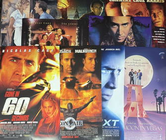 Nicolas Cage One Sheet Movie Poster Lot 11 posters. 27 x 40 inches. Double sided (honeymoon in Vegas (1 of 3)