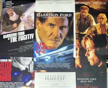 Harrison Ford One Sheet Movie Poster Lot 7 posters. 27 x 40 inches. Double sided from closed movie