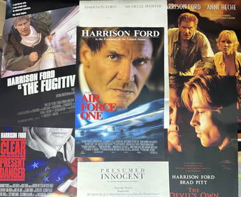 Harrison Ford One Sheet Movie Poster Lot 7 posters. 27 x 40 inches. Double sided from closed movie (1 of 2)