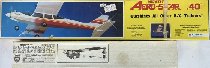 Flying Model Kits Midwest Aero-Star Hobby Shack Kit numbers 115360 and 159. Not inventoried see
