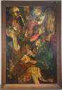 Abstract Oil Painting Musicians Signed Abstract oil painting of three musicians, signed Farrell.