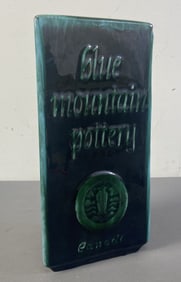 Blue Mountain Pottery Dealer Sign Three sided stand alone advertising piece for Blue Mountain