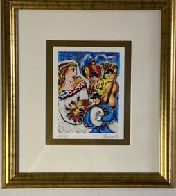 Zamy Steynovitz The Bride Lithograph Signed The Bride & Musicians by Zamy Steynovitz, signed in