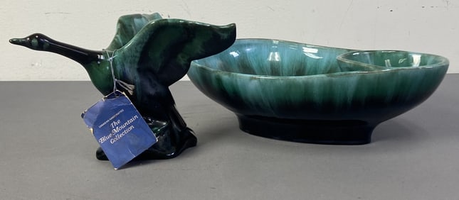 Blue Mountain Pottery Goose & Chip n Dip Two pieces of Blue Mountain Pottery, made in Canada. Both