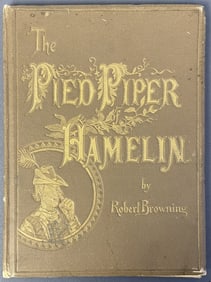 Antique Book Pied Piper Robert Browning The Pied Piper of Hamelin by Robert Browning, illustrated by