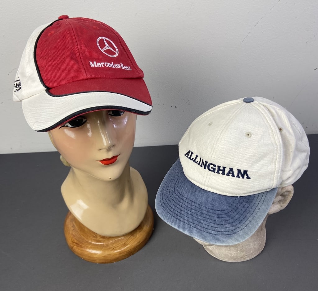 Mercedes Benz & Allingham Ball Caps Two baseball style adjustable hats for Mercedes Benz Tennis (1 of 5)
