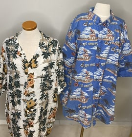 Vintage Hawaiian Shirts 1990s XL & 3X Pineapple Connection 100% Rayon XL, made in