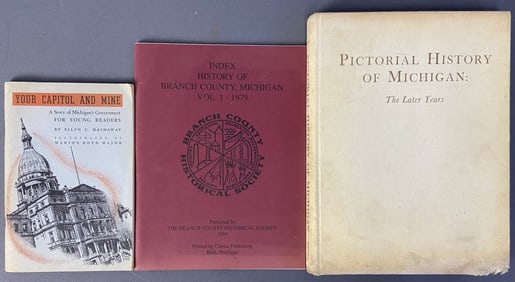 Vintage Michigan History Books Set of Three Your Capital and Mine a Story of Michigan's Government