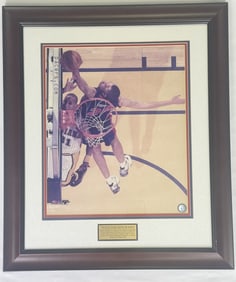Tayshaun Prince NBA Framed Photo File Block Heard Around The World. Image 18 x 15 inches. 24 x 28