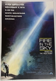 Fire In The Sky 1993 Theatrical One Sheet Poster Movie Poster measures 27" x 40" From Closed Movie