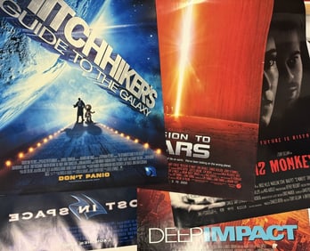 Sci Fi One Sheet Movie Poster Lot Double sided. 4 27 x 40 inches one 27 x 41 inches from closed