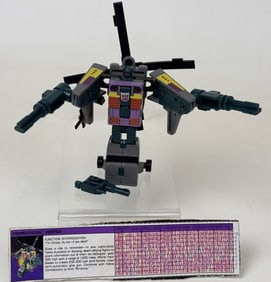 Vintage G1 Transformers Vortex Combaticon Includes file card and weapons. Good condition with tight