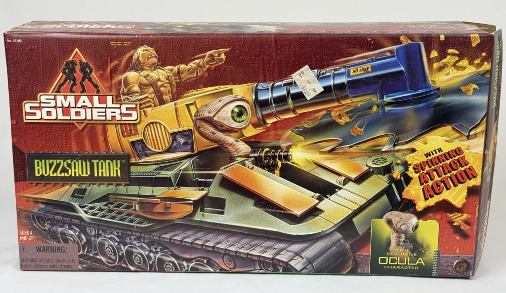 Vintage Small Soldiers Buzzsaw Tank Toy Ha been opened but appears unused. Box has been re-taped (1 of 10)