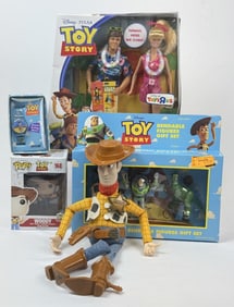 Toy Story Mixed Lot Barbie Funko Woody Watch Bendable figures. Refer to photos for included items