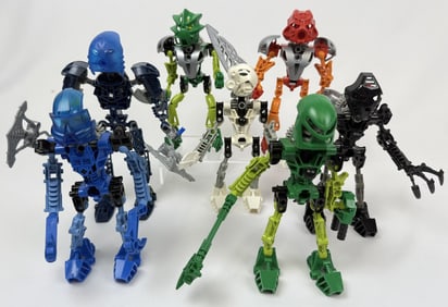 Lego Bionicle Lot Toa 2000s 7 figures. No instructions or boxes. Not inspected for completeness. 6