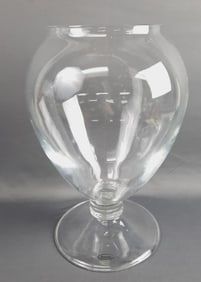 Vintage Glass Pasabahce Apothecary Jar Measures 10 x 16 inches tall. Some scratches on bottom.
