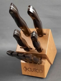 Cutco Knife Block Set with 8 Knives Please see images for details regarding the condition.