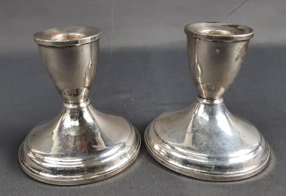 Vintage Duchin Creations Sterling Silver Weighted Candlestick Holders