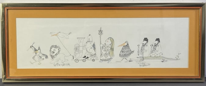 Don Nedobeck Signed Lithograph Hand tinted lithograph "To the Shrine" by Don Nedobeck (1935-2020).