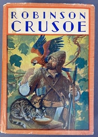 Robinson Crusoe Antique Book 1916 Robinson Crusoe by Daniel Defoe, published by Rand McNally &