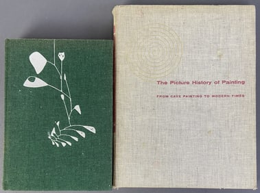 Mid Century Vintage Art Books Set of Two American Art of the 20th Century by Sam Hunter. Published