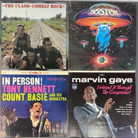 Vinyl Records Boston, Clash, Basie, Gaye Boston self titled album, Epic Records 34188,