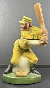 Vintage 1973 Ezra Brooks Baseball Player Decanter Originally contained whiskey. Some labels removed.