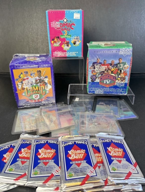 Looney Tunes Comic Ball Card Lot Upper Deck 3 unopened Boxes baseball football. Several unopened (1 of 6)