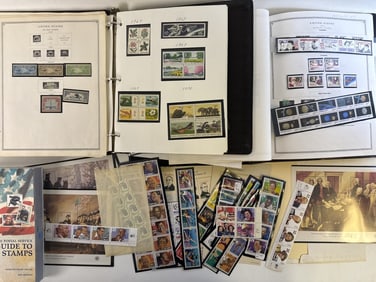 United States Stamp Collection Lot 2 binders and some loose pieces. 12 x 10 x 5 inches total lot