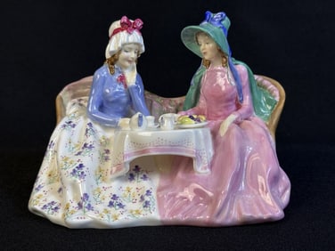 Royal Doulton Figurine HN 1747 Afternoon Tea 5.5 x 8 inches. Free of chips or cracks.