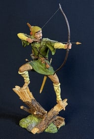 Royal Doulton Robin Hood Resin Statue 11 inches tall 6 inches wide.