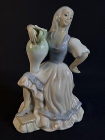 Vintage Tengra Ceramic Figurine Made in Spain 9 inches tall by 6 inches wide. Good condition free of