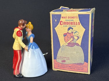Walt Disney’s Mechanical Dancing Cinderella Irwin Works! Signs of age including scuffs and some