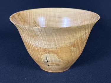 Turned Wood Bowl by Nature’s Offering Phyllis and Greg Kirkland. 5.5 inches tall by 8.5 inches