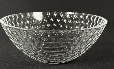 Tiffany & Co Honeycomb Crystal Bowl 12 x 5 inches. Excess condition