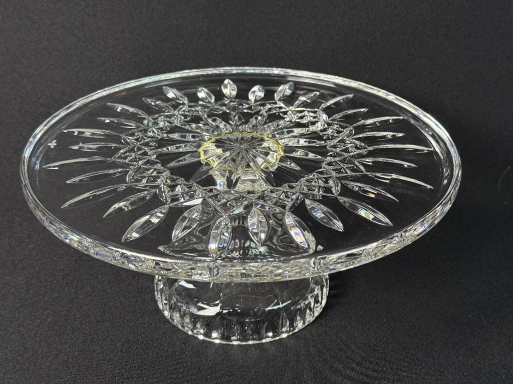 Waterford Cut Crystal Cake Stand Measures 4.5 inches tall by 11 inches in diameter. Excellent (1 of 6)