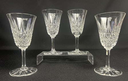 St. Louis Crystal Small White Wine Glasses 4 pc Glasses measure 6"
