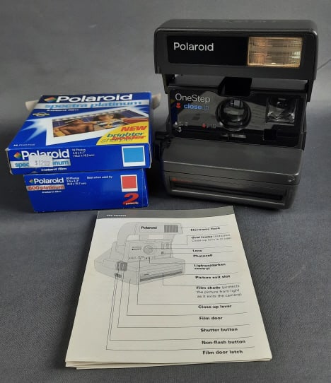 Vintage Polaroid One Step Close Up Camera & Film Camera and film not tested. (1 of 8)