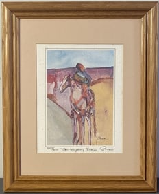 Ed Posa Contemporary Indian Signed Lithograph Lithograph of the painting "Contemporary Indian" by Ed