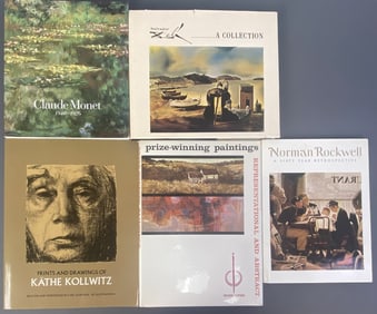 Artist Art Books Kollowitz, Monet, Dali, Rockwell Prints and Drawings of Kathe Kollwitz selected and